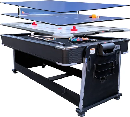 Vista 2 de RACK Triad - Mesa giratoria 3 en 1 de 7 pies para billar y pool