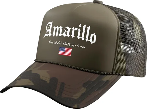 Vista 6 de Amarillo Gothic Design Trucker Hat with Adjustable Mesh Back