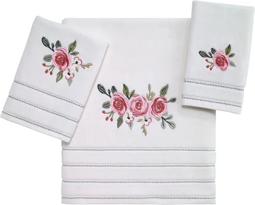Vista 7 de Avanti Linens - Cortina de ducha, 100% cortina de ducha de poliéster, ligera y lavable a máquina, decoración floral para el hogar, 72 x 72 pulgadas