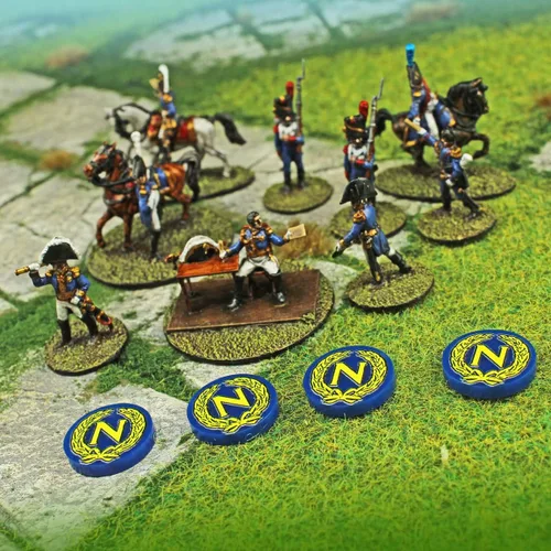 Vista 2 de LITKO Ficha Napoleónica Miniaturas Históricas Wargame Game Pieces Paquete de 10 (francés)