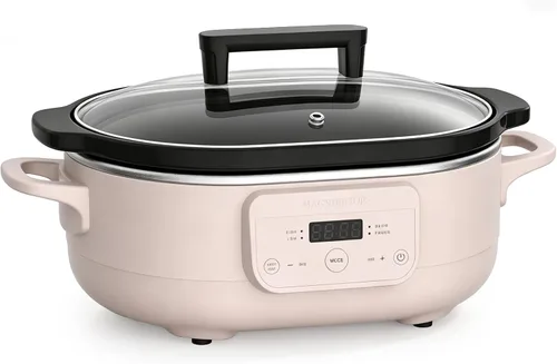 Vista 11 de Olla de Cocción Lenta Programable de 6 Cuartos con Recipiente Antiadherente Saludable Extraíble - Pequeño Electrodoméstico de Cocina para Cenas