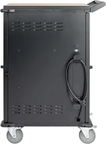 Vista 4 de Tripp Lite Estación de almacenamiento de carrito de carga móvil de CA de 21 puertos para Chromebooks, iPads, portátiles, tabletas, negro (CSC21AC)