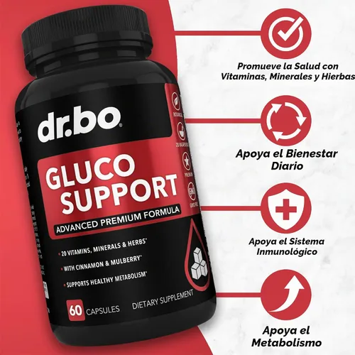 Vista 2 de Gluco Support Suplemento Cápsulas – Suplementos para aumentar el metabolismo, píldora de fórmula a base de vitaminas – Ultra Balance Optimizer