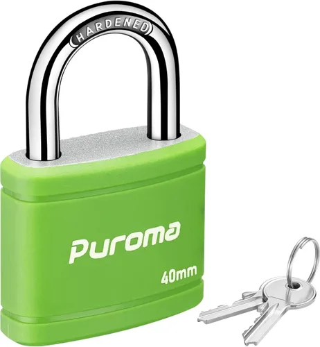 Vista 9 de Puroma Candado con llave con 2 llaves iguales, cerradura de casillero de 7/8 pulgadas, cerraduras de alta resistencia para puerta, cerrojo, caja