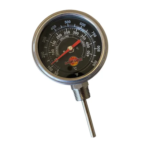 Vista 10 de Termómetro para parrilla de barbacoa de cara negra, 50F-900F, rango de alta temperatura, resistente calidad premium, termo para ahumador de 2