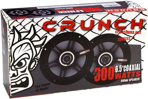 Vista 5 de Crunch 300 vatios 6.5 pulgadas coaxial poco profundo 4 ohmios CS altavoces, negro CS-65CXS