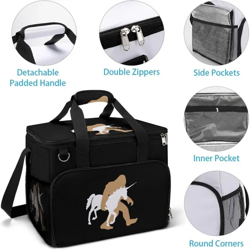 Vista 5 de Bigfoot - Bolsa térmica térmica de unicornio con aislamiento, impermeable, bolsa de mano para acampar y viajar