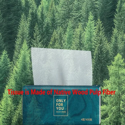 Vista 5 de Paquete de 8 pañuelos faciales desechables, papel higiénico, material de fibra de pulpa de madera nativa, servilleta facial suave, papel facial