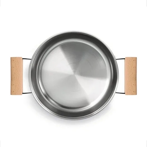 Vista 4 de CALLARON Olla de cocina con asas laterales, cacerola de repuesto para el oído, olla de leche, mango de agarre, accesorios de utensilios de cocina
