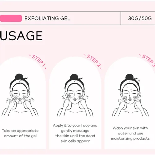 Vista 7 de Gel exfoliante purificador, exfoliante facial, geles hidratantes suaves para el cuerpo, limpieza profunda, para todo tipo de piel (1 unidad)