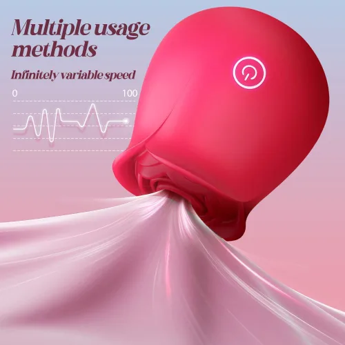 Vista 2 de Vibrador de rosa juguete sexual para mujeres - Neworld vibrador de aleteo 2EN1, juguete de rosa, 9 modos de golpeteo y succión, juguetes adultos