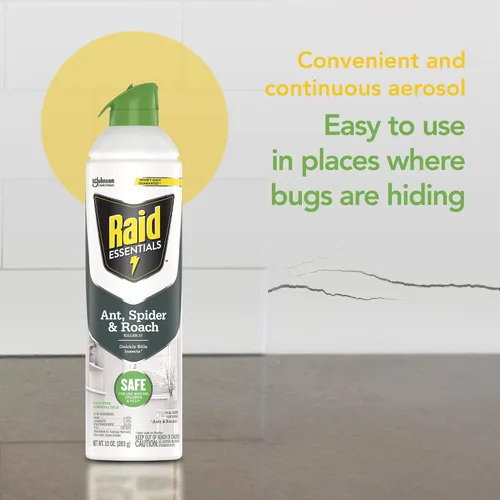 Vista 8 de Raid Essentials Ant Spider & Roach Killer, seguro para niños y mascotas, para uso en interiores, 10 onzas (paquete de 3)