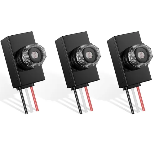 Vista 25 de Greencycle Interruptor de luz basculante negro de un solo polo, interruptor de luz de paleta de 15 amperios, interruptores Sp blancos, 120V-277V CA