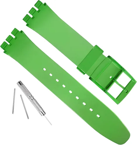 Vista 35 de Correa de reloj de goma de silicona/correa de reloj de repuesto para Swatch (0.669 in 0.748 in 0.787 in)