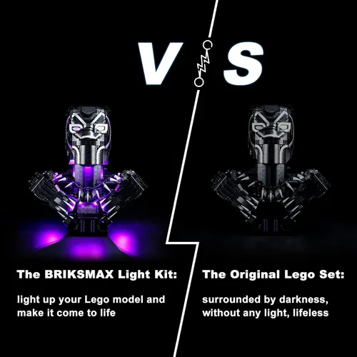 Vista 6 de BRIKSMAX Kit de iluminación LED para LEGO-76215 Black Panther, compatible con el modelo de bloques de construcción de Lego Marvel, no incluye juego