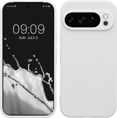 Vista 272 de kwmobile Funda compatible con Google Pixel 9 - Funda protectora delgada de TPU para teléfono - Acabado mate suave - Piedra antigua