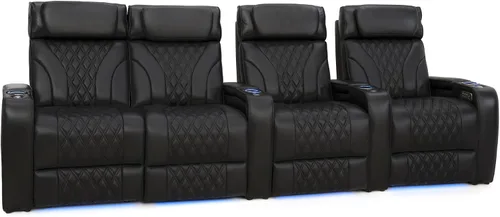 Vista 37 de Seatcraft Luminis LT - Asiento de cine en casa, reclinable, color rojo