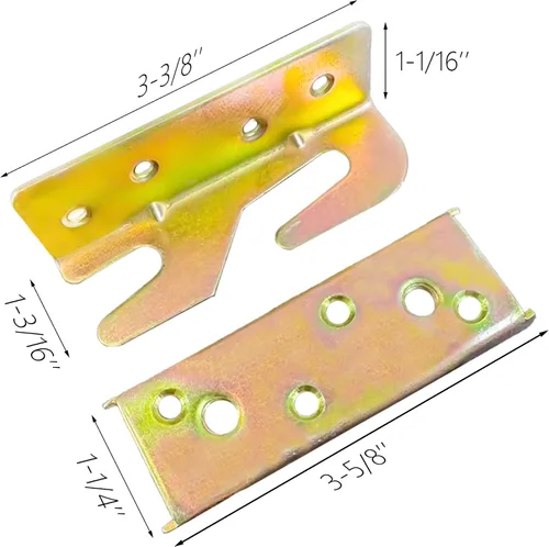 Vista 9 de Soportes de riel de cama, conectores de soporte de marco de cama para camas de madera, sujetadores de soporte resistentes sin mortaja, accesorios