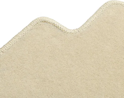 Vista 5 de IKON MOTORSPORTS, Alfombrillas compatibles con Nissan Kicks 2018-2024, filas delanteras y traseras de nailon beige para pies de automóvil, juego