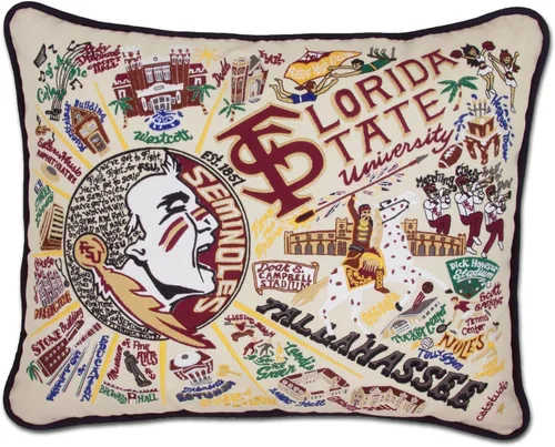 Vista 11 de Catstudio Almohada decorativa bordada colegiada de la Universidad Estatal de los Apalaches