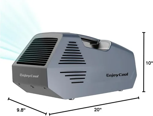 Vista 10 de A/C portátil para tienda de campaña, coche, furgoneta vida 2380BTU, 240W, bajo consumo de energía