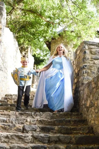 Vista 6 de Little Adventures Disfraz de princesa de Cenicienta encantada para mujeres adultas