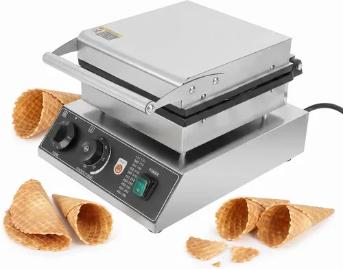 Vista 9 de Electric Ice Cream Cone Machine Commercial 1200W Waffle Cone Maker
