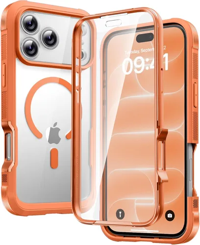 Vista 108 de Carcasa Diaclara diseñada para iPhone 12/12 Pro, carcasa completa resistente con protector de pantalla táctil y antiarañazos integrado, carcasa Azul