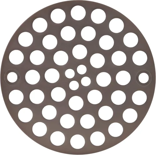 Vista 9 de Colador de drenaje de ducha redondo de 4 pulgadas de diámetro exterior de oro cepillado - Construcción de latón, drenaje eficiente y uso versátil