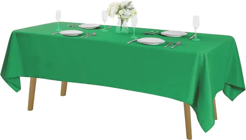Vista 79 de Mantel rectangular de tela de poliéster lavable de 60 x 120 pulgadas, para decoración de bodas, fiestas, comedores, banquetes
