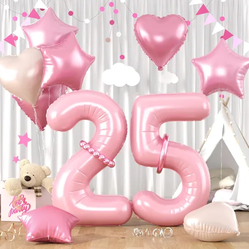 Vista 13 de Globos dorados de color champán con el número 11, globos de oro claro, globo de aluminio dorado con forma de corazón con estrella y globo largo