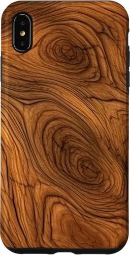 Vista 11 de iPhone 7 Plus/8 Plus elegante estampado de grano de madera marrón intenso estuche con estampado