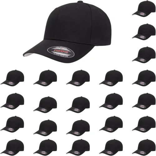 Vista 42 de Flexfit 5001 - Gorra de béisbol de sarga de algodón, 6 paneles Negro