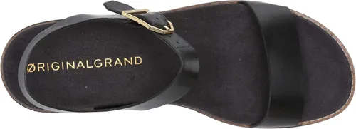 Vista 5 de Cole Haan ORIGINALGRAND Sandalias planas para mujer, color negro y cuña de nailon