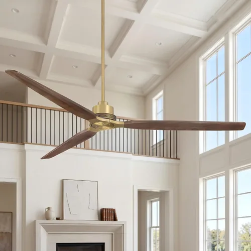 Vista 12 de Ventiladores de techo dorados de 52 pulgadas con luces y control remoto Latón - 52 pulgadas