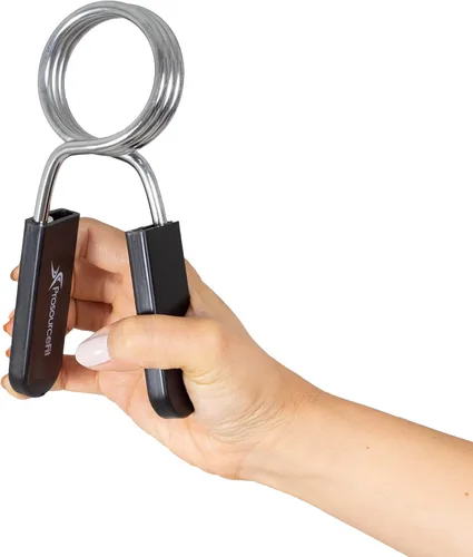 Vista 4 de ProsourceFit - Collar de clip de resorte olímpico para mancuerna de 2 pulgadas, par con asas de agarre fácil para levantamiento de pesas