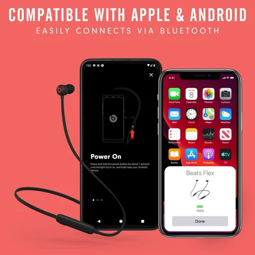 Vista 3 de Beats Auriculares inalámbricos Flex - Chip de auriculares Apple W1, auriculares magnéticos, Bluetooth clase 1, 12 horas de tiempo de escucha
