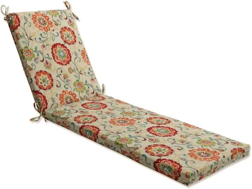Vista 15 de Pillow Perfect Cojín para tumbona con respaldo sólido para interiores y exteriores, con lazos de fibra de felpa, resistente a la intemperie y a