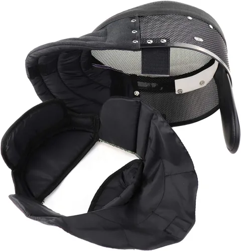 Vista 5 de LEONARK Armoury Casco Hema - Máscara de entrenador de esgrima - Máscara de grado nacional certificada CE 350N - Equipo de protección de esgrima