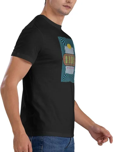 Vista 4 de Soda Music and Stereo - Camiseta de manga corta para hombre, diseño casual, cuello redondo, unisex, color negro