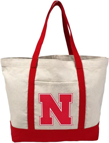 Vista 373 de Campus Lab Bolsa de lona con logotipo primario colegiado con bolsillo externo, bolsa de hombro reutilizable para ir de compras, playa Águilas A&m