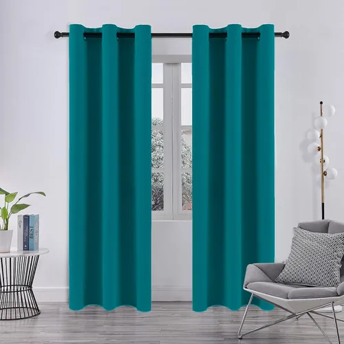 Vista 55 de Pickluc - Paneles de cortinas opacas con ojales, cortinas para bloquear la luz para el dormitorio, aisladas térmicamente, reducción de ruido