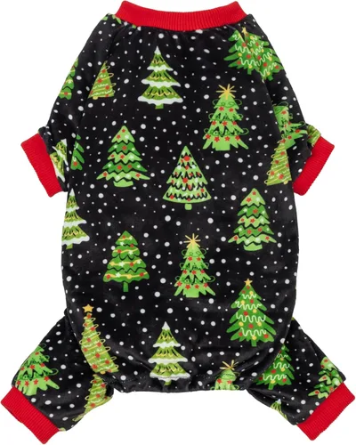Vista 21 de Fitwarm Pijama de béisbol de forro polar para perro, ropa acogedora de invierno para perros pequeños, niños y niñas, mameluco divertido