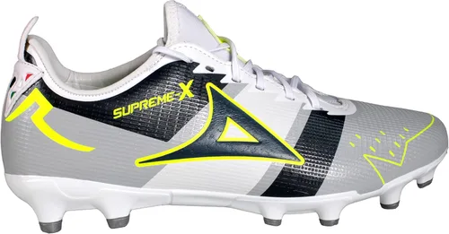 Vista 2 de Tacos de fútbol para hombre Supreme X FG Pirma Color BlancoPlata