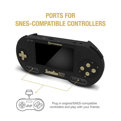 Vista 8 de Hyperkin SupaBoy Blackgold Portable Pocket Console for Super NESSuper Famicom - Super NES