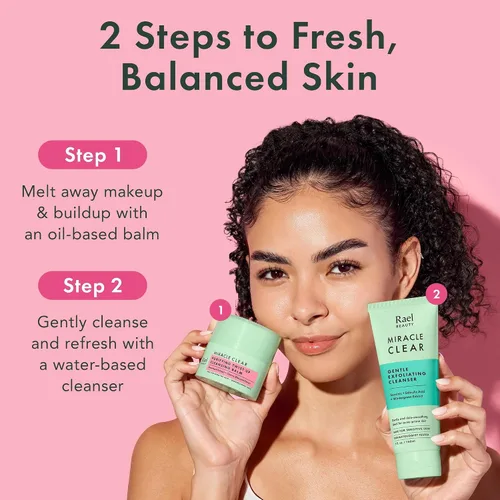 Vista 8 de Rael Removedor de maquillaje, Bálsamo limpiador Miracle Clear – Bálsamo removedor de maquillaje Twist-Up con aceites de salvado de arroz y jojoba