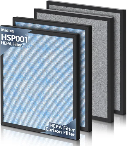 Vista 9 de HSP001 Filtro de repuesto compatible con purificador de aire Hathaspace Smart HSP001, juego de filtros de repuesto para purificador de aire HEPA H13