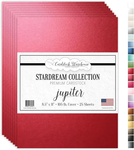 Vista 22 de Cardstock Warehouse Stardream - Papel de cartulina morado amatista - 25 hojas, 8.5 x 11 pulgadas - 105 libras / 284 GSM cartulina púrpura metálica