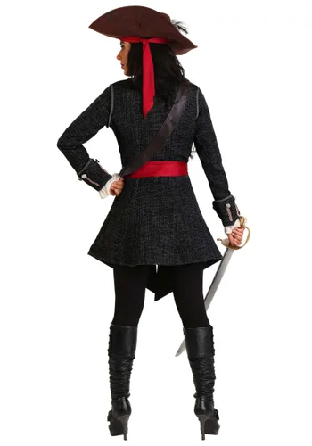 Vista 10 de Disfraz Femenino de Pirata Intrépida Multicolor