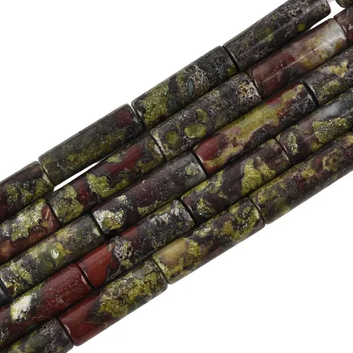 Vista 19 de HAAMIIQII Cuentas de tubo de amazonita natural de 0.512 x 0.157 in, cuentas sueltas de piedra cilíndrica para fabricación de joyas, 15 pulgadas